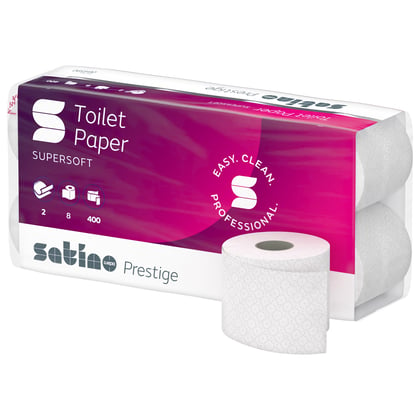 Satino Prestige supersoft toiletpapier 2-laags 8x400 vel 