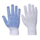 PortWest klassieke Polka Dot handschoen  wit blauw maat XS 