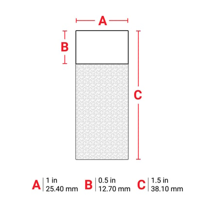 Brady zelflaminerende vinyllabels wit 250st 25,40mm x 38,10mm 