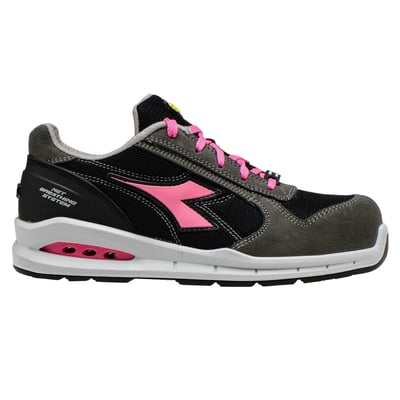 Diadora Run Net Airbox S1P veiligheidsschoen laag  smoke zwart maat 35