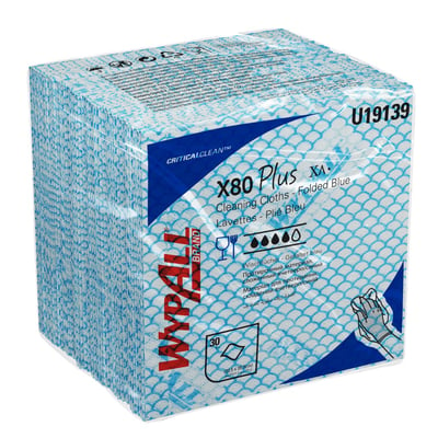 Wypall X80 plus sopdoeken 1/4 gevouwen blauw 8x30 stuks 