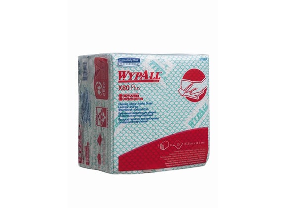 Wypall X80 plus sopdoeken 1/4 gevouwen groen 8x30 stuks 