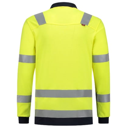 Tricorp Workwear multinorm poloshirt bicolor fluor geel inkblauw maat XS