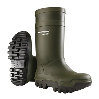 Dunlop Thermo+ S5 full safety laars  classic fit donkergroen/zwart maat 37-38 