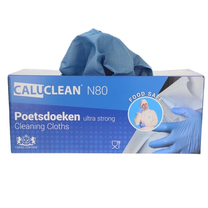 CaluClean Foodsafe – Industry poetsdoeken N80 Ultra Strong Blauw 70st