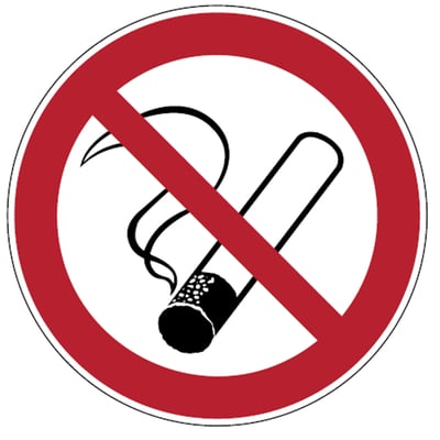 Brady bordje "Roken verboden" polypropyleen diameter 100mm
