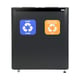 CaluBin recyclingstation 2x 60ltr zwart 