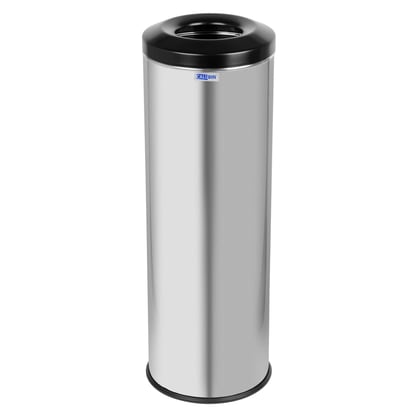 CaluBin vlamdovende afvalbak satin steel 30ltr 