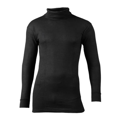 Tessuto Thermo ondershirt met col zwart maat S