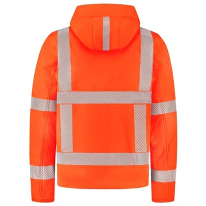 Tricorp Workwear softhell jas RWS revisible fluor  oranje maat XS