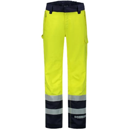 Tricorp Workwear multinorm werkbroek bicolor fluor geel inkblauw maat 42