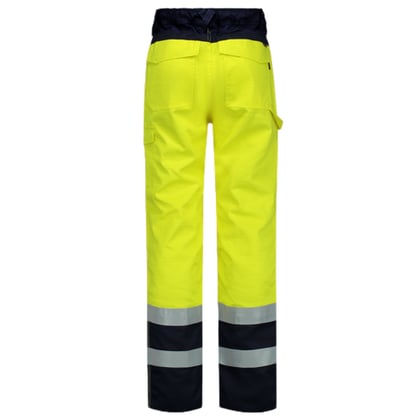 Tricorp Workwear multinorm werkbroek bicolor fluor geel inkblauw maat 42