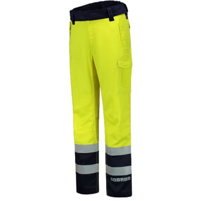 Tricorp Workwear multinorm werkbroek bicolor fluor geel inkblauw maat 42