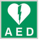 Brady sticker ''AED'' gelamineerd polyester 100x100mm zelfklevend