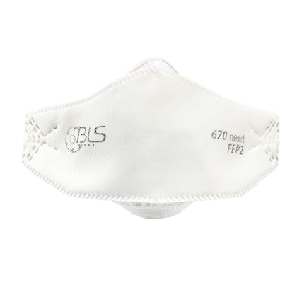 CaluPrevent BLS stofmasker 670next FFP2 NR D per stuk verpakt maat M/L 