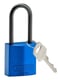 Brady compact aluminium hangslot beugelhoogte blauw 50mm