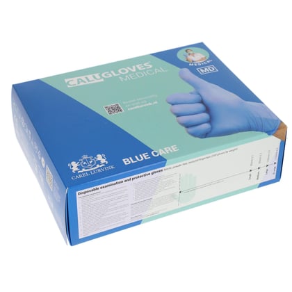 CaluGloves Medical Blue Care nitril wegwerphandschoenen maat S 200st