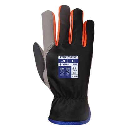 Portwest Wintershield thermische handschoen zwart oranje maat M