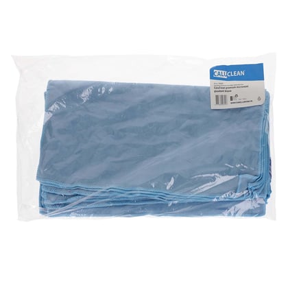 CaluClean Premium microvezel glasdoek  40x40cm blauw