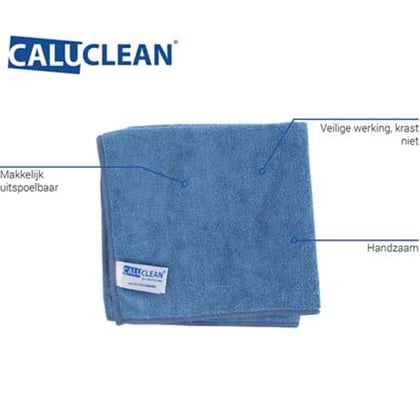 CaluClean Premium microvezeldoek 40x40cm blauw