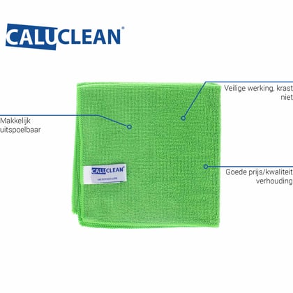 CaluClean microvezeldoek Lite 40x40cm groen