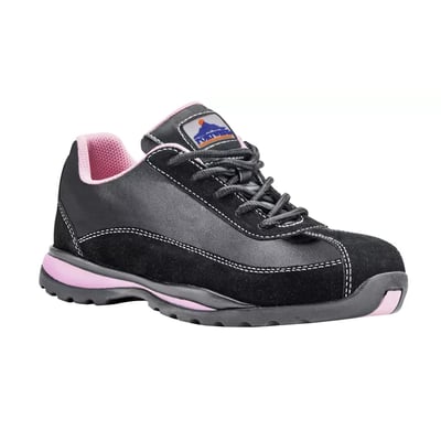 Portwest Steelite S1P maat 36 dames veiligheidsschoenen laag zwart/roze