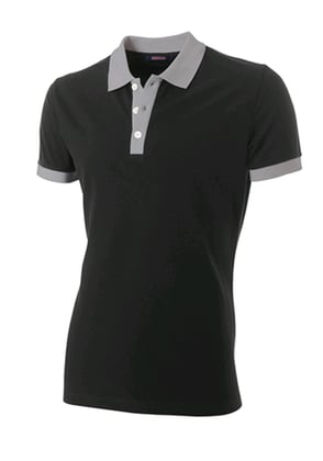 Tricorp poloshirt bi-color zwart grijs maat XS